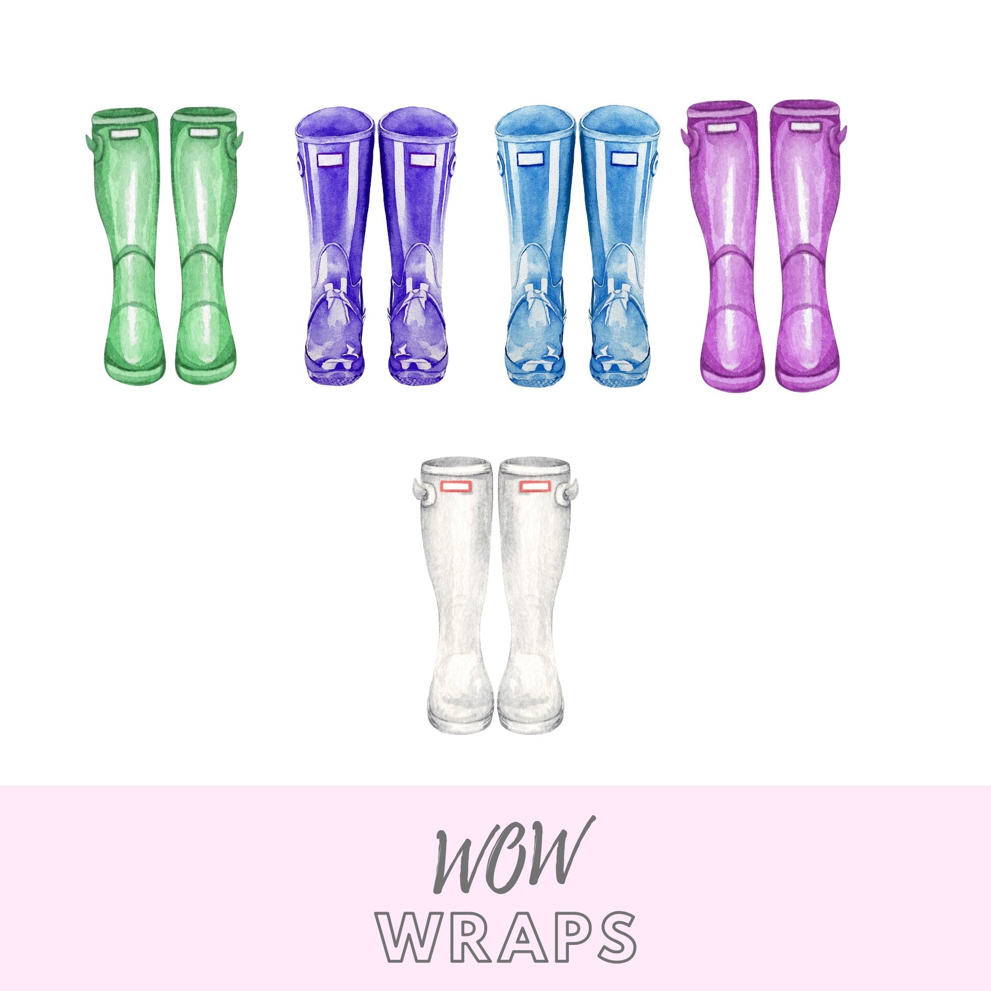 PERSONALISED WELLY BOOT FAMILY UV DTF DECAL - Wow Wraps