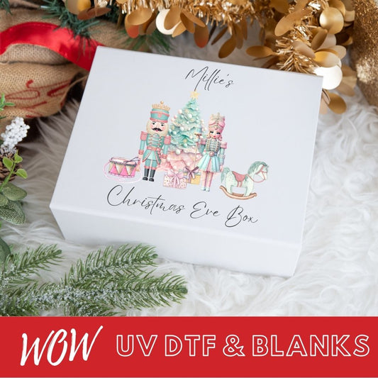 PINK NUTCRACKER CHRISTMAS EVE (GIFT BOX) UV - DTF DECAL - Wow Wraps