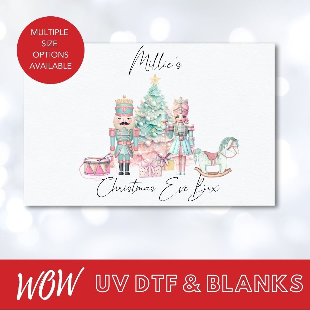 PINK NUTCRACKER CHRISTMAS EVE (GIFT BOX) UV - DTF DECAL - Wow Wraps