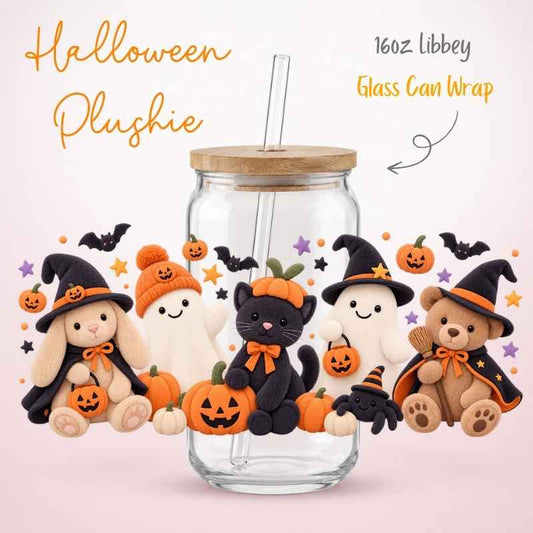HALLOWEEN PLUSHIE 16oz UV DTF LIBBEY WRAP