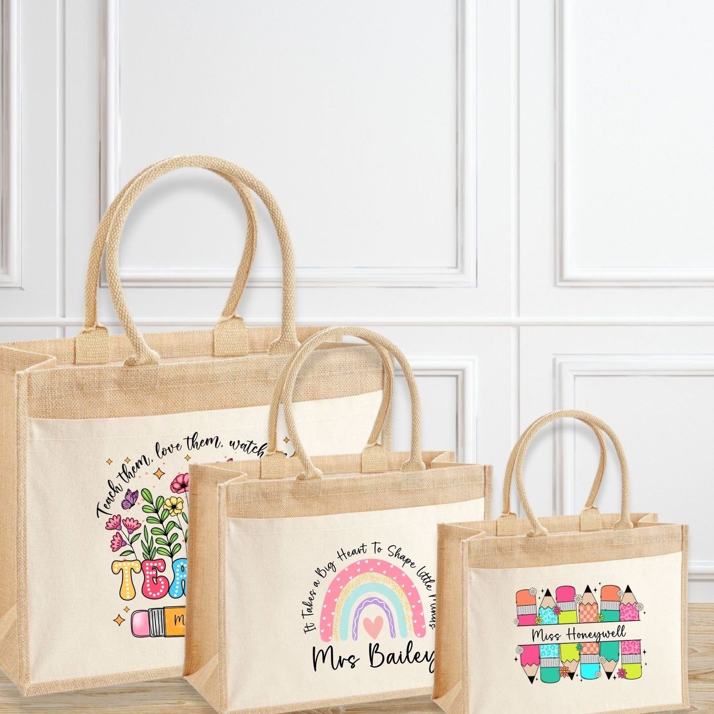 POCKET FRONT JUTE BAG - (Sublimation/DTF/HTV) - Wow Craft Blanks & Wraps