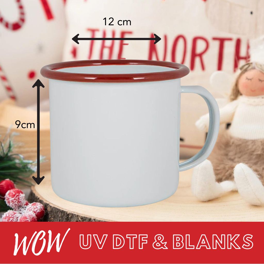 Red / White Enamel Mug - Wow Wraps