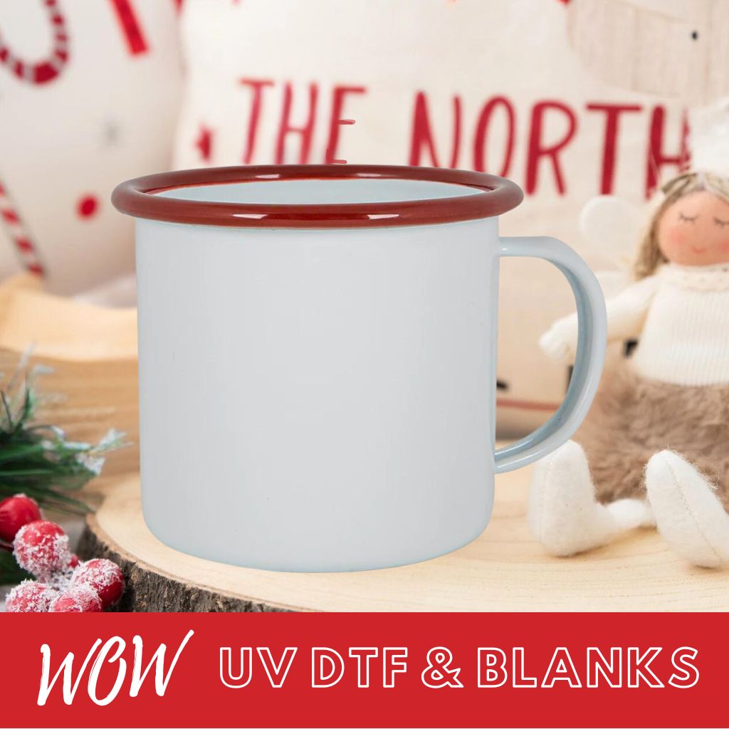 Red / White Enamel Mug - Wow Wraps