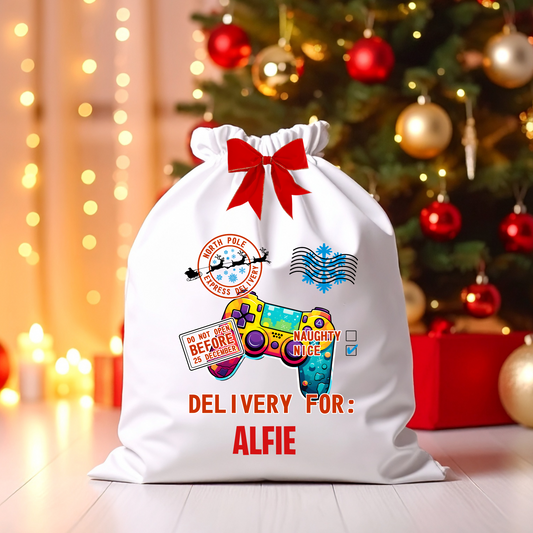 GAMING CHRISTMAS SACK DTF TRANSFER