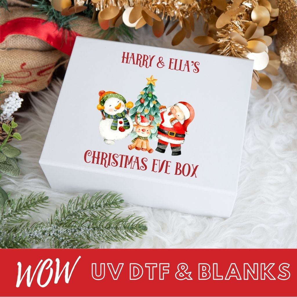 SANTA & FRIENDS CHRISTMAS EVE (GIFT BOX) UV - DTF DECAL - Wow Wraps