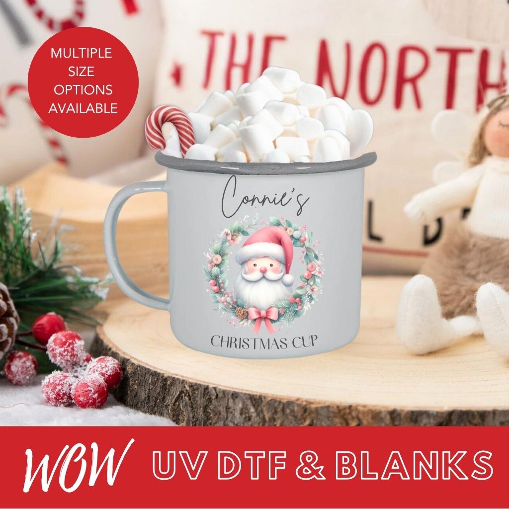 Santa Wreath UV - DTF Decal - Wow Wraps