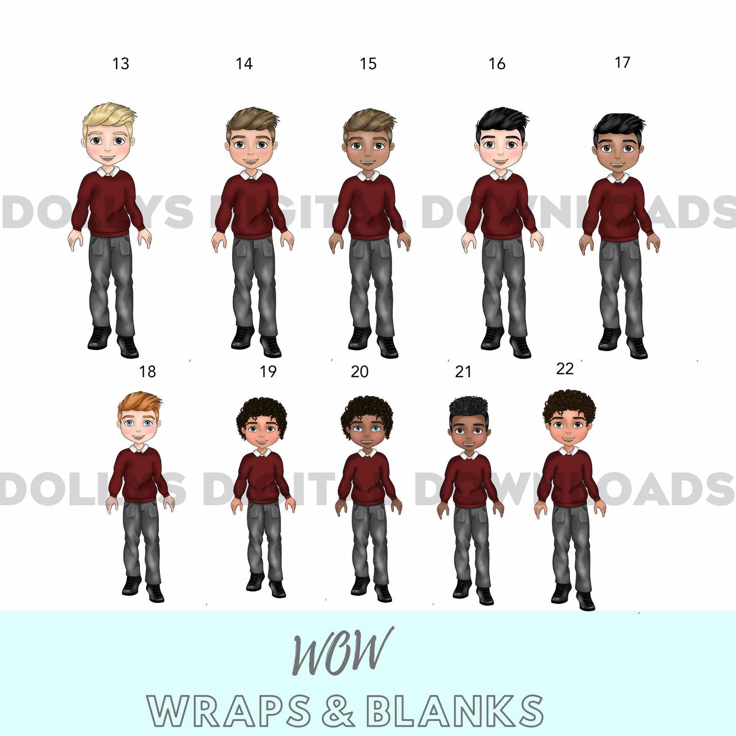 SCHOOL DOLLY BOY UV - DTF SINGLE DECAL - Wow Craft Blanks & Wraps