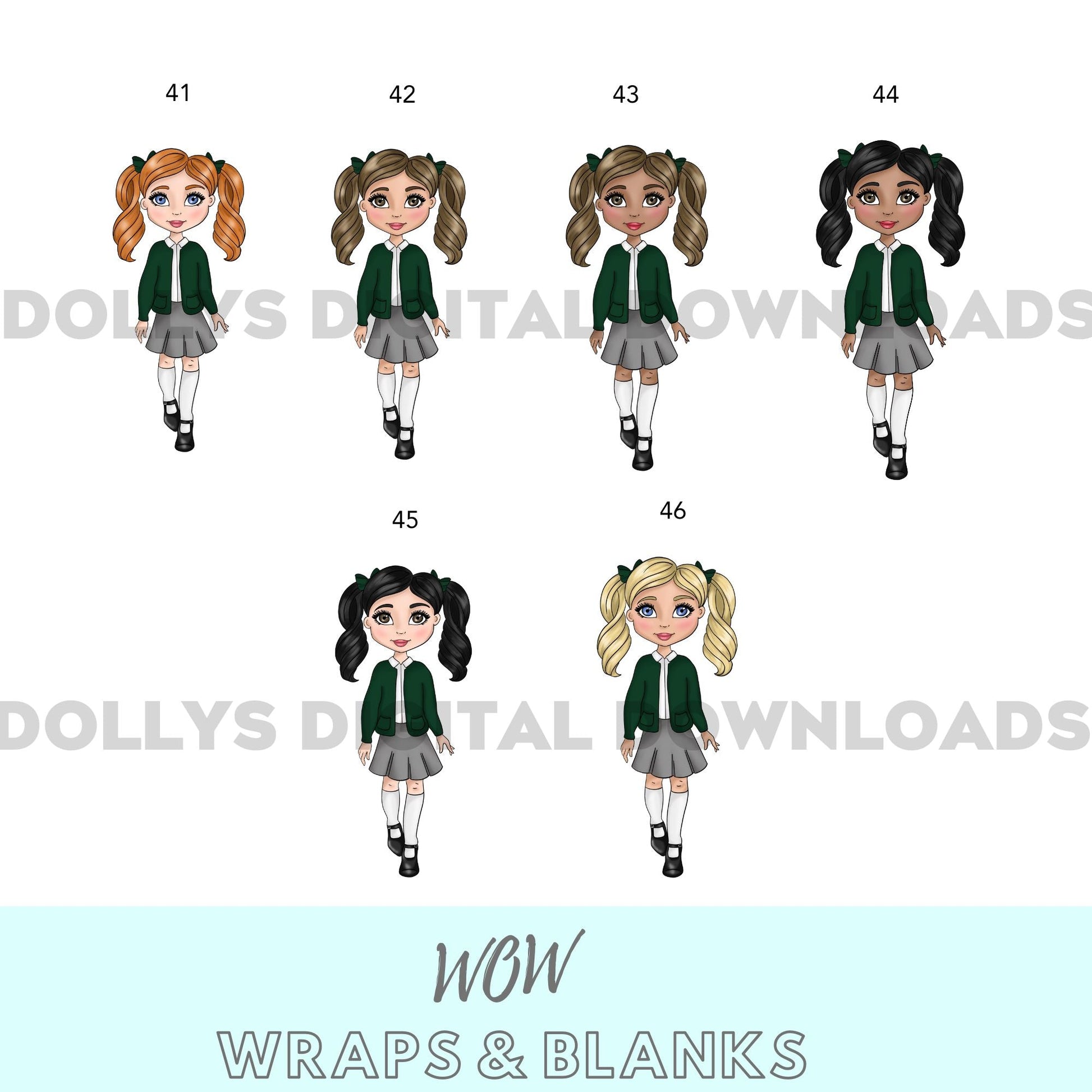 SCHOOL DOLLY GIRL UV - DTF SINGLE DECAL - Wow Wraps