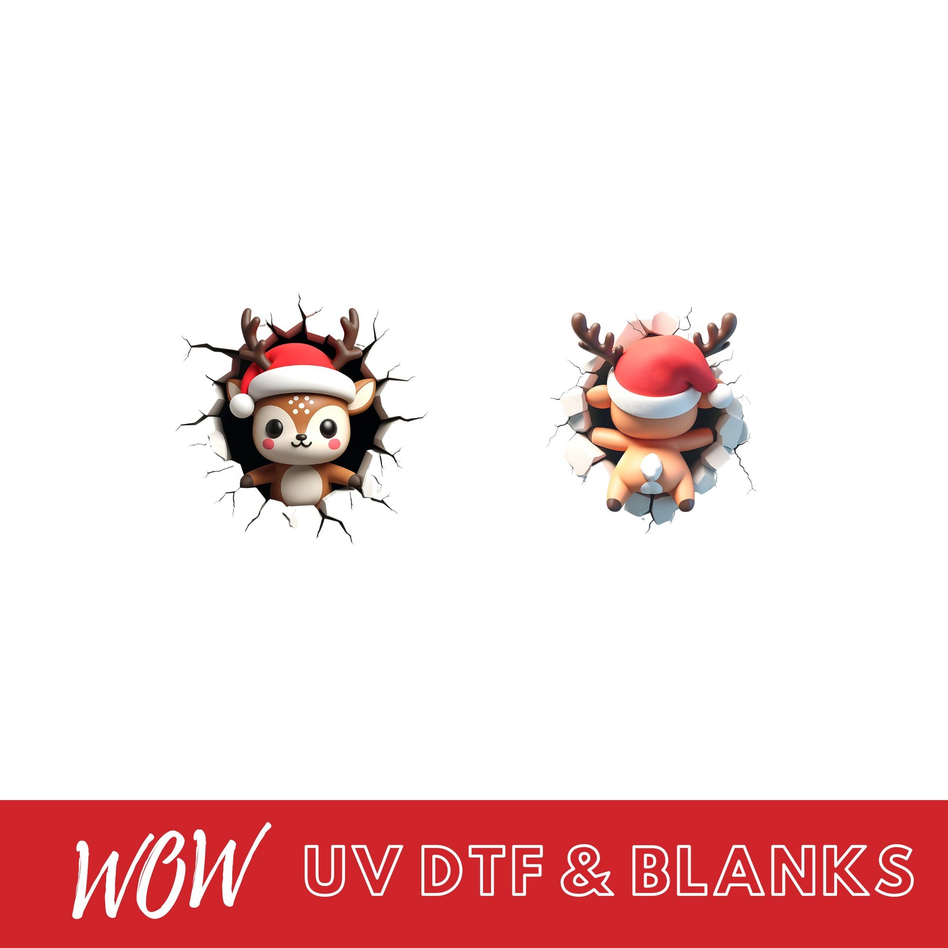 SMASHED REINDEER MUG DECAL - Wow Craft Blanks & Wraps