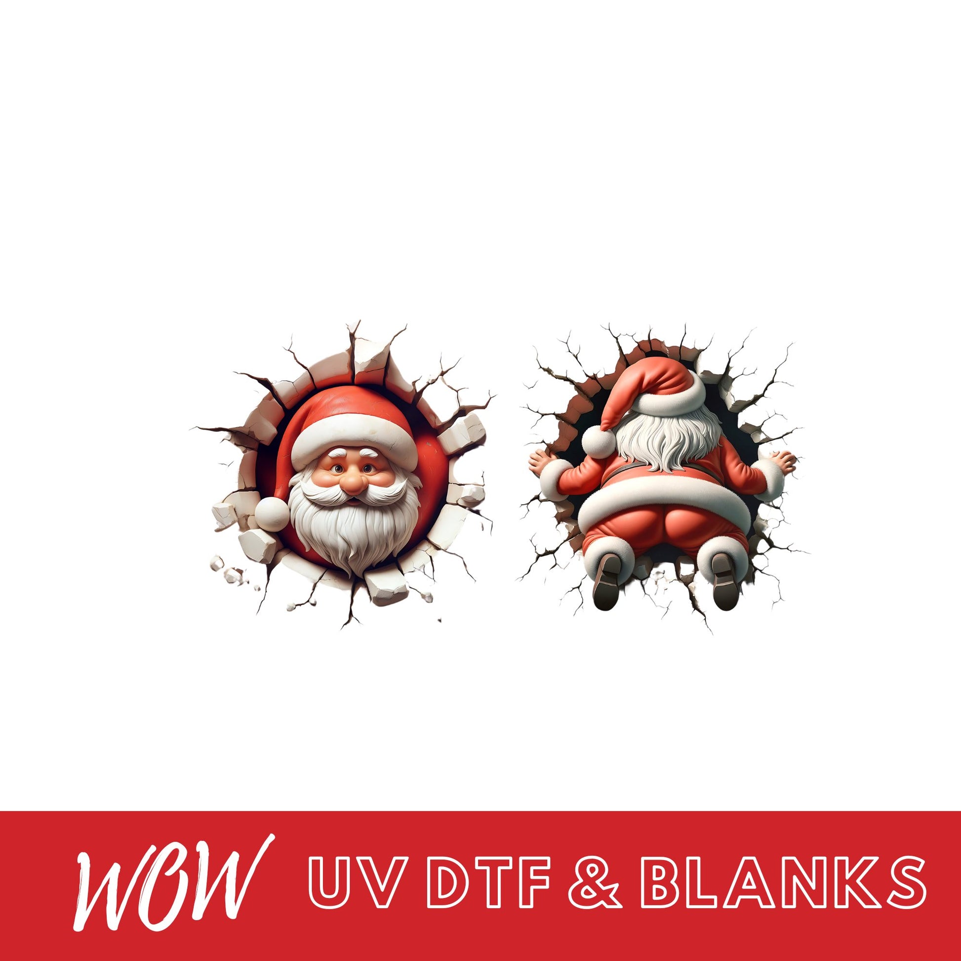 SMASHED SANTA MUG DECAL - Wow Craft Blanks & Wraps