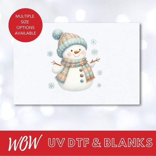 SNOWING SNOWMAN UV - DTF DECAL - Wow Wraps