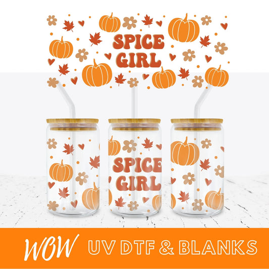 SPICE GIRL 16oz LIBBY UV - DTF DECAL - Wow Wraps