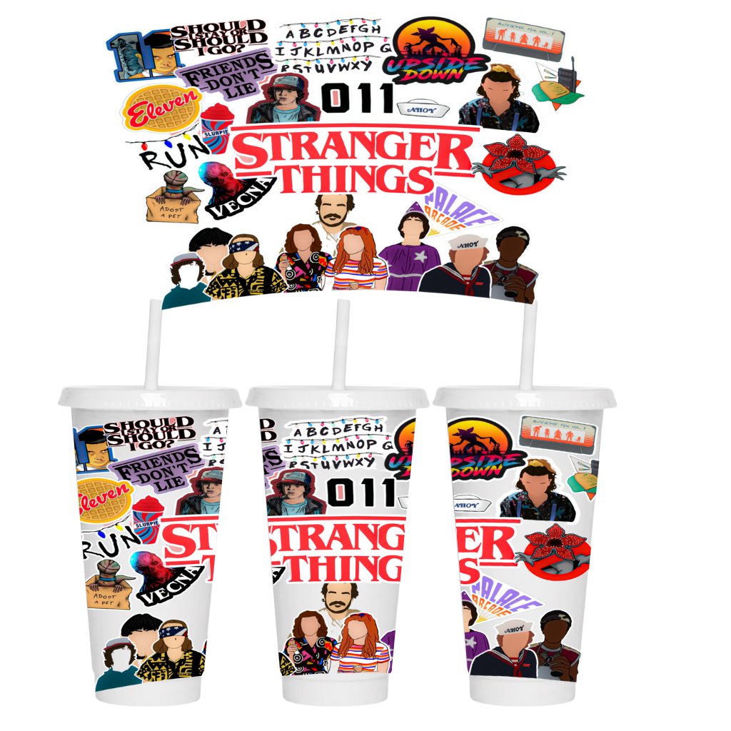 STRANGER THINGS (2) 24oz COLD CUP WRAP - Wow Craft Blanks & Wraps