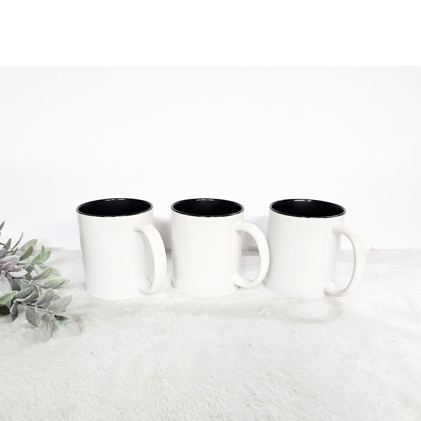 Sublimation 11oz Inner Colour Mug- BLACK - Wow Wraps