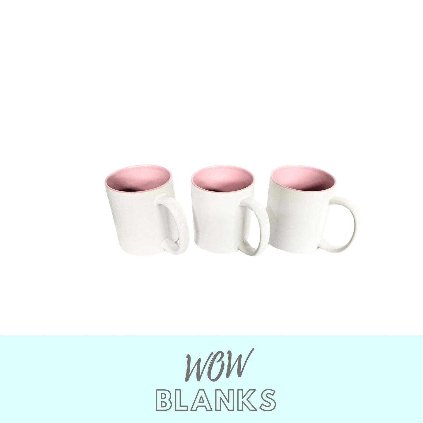Sublimation 11oz Inner Colour Mug- PINK - Wow Wraps