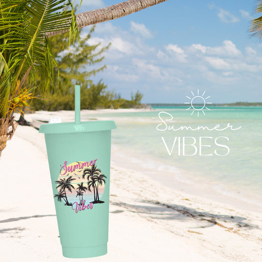 Summer Vibes Palm Tree Decal - Wow Wraps