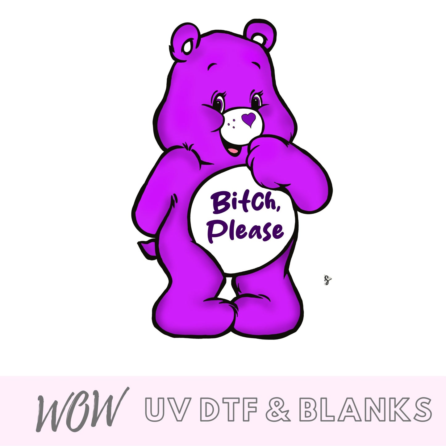 SWEAR BEAR PROFANITY UV - DTF DECAL - Wow Wraps