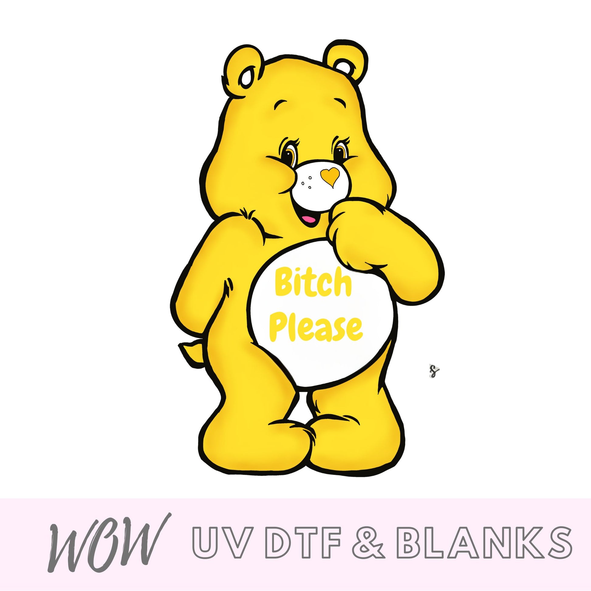 SWEAR BEAR PROFANITY UV - DTF DECAL - Wow Wraps