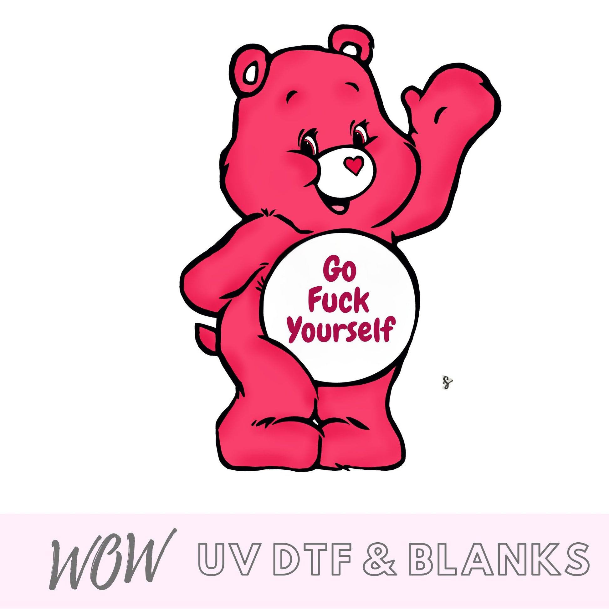 SWEAR BEAR PROFANITY UV - DTF DECAL - Wow Wraps