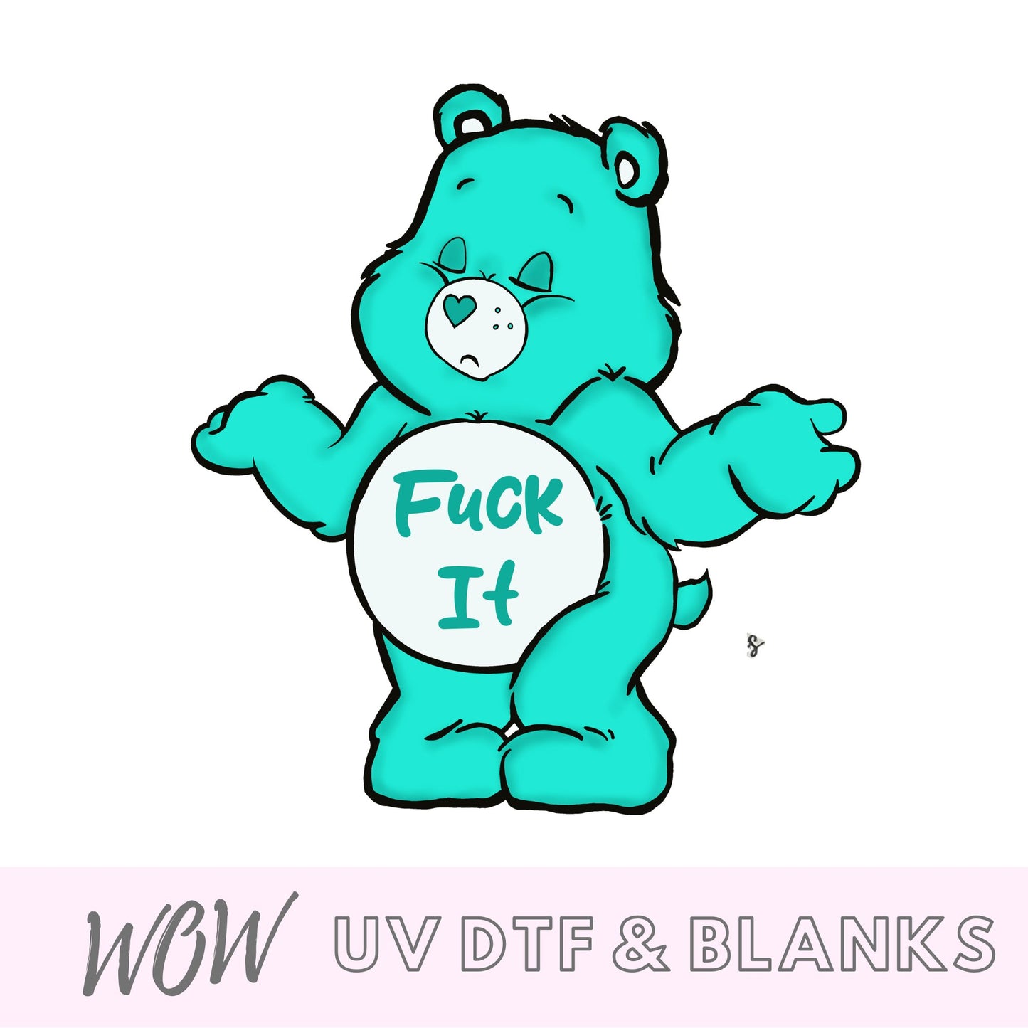 SWEAR BEAR PROFANITY UV - DTF DECAL - Wow Wraps