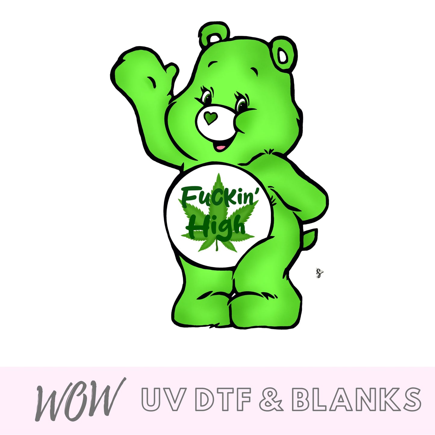 SWEAR BEAR PROFANITY UV - DTF DECAL - Wow Wraps