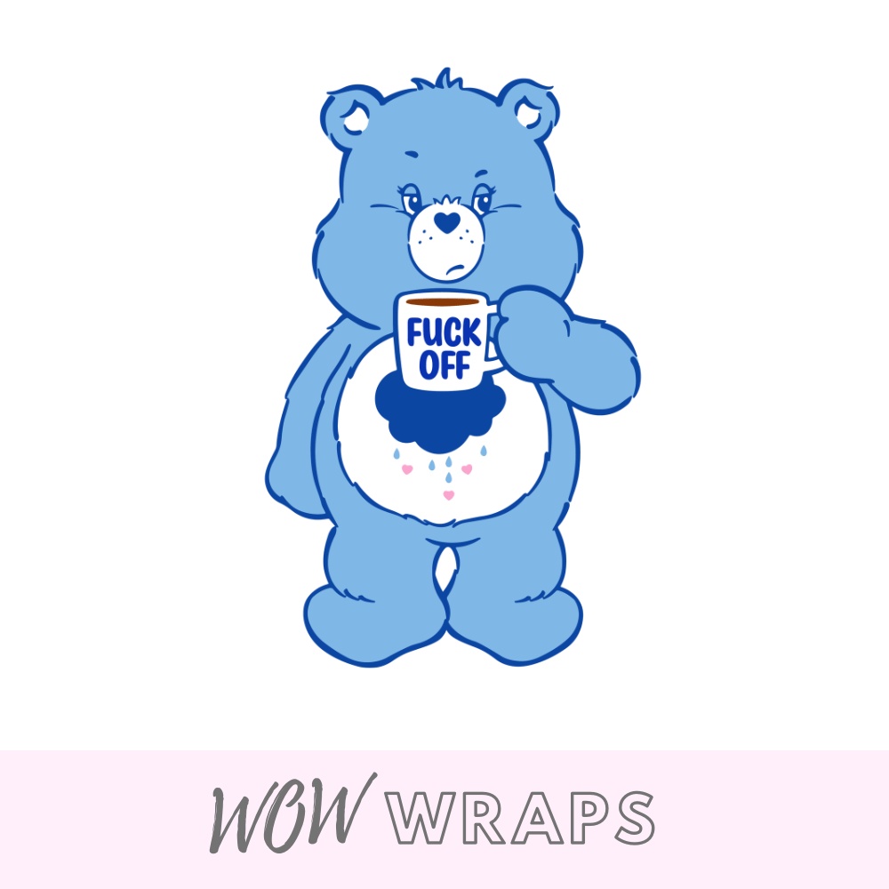 SWEAR BEAR PROFANITY UV-DTF DECAL - Wow Wraps