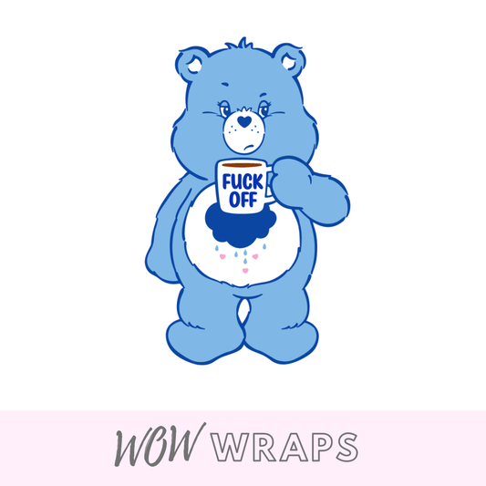 SWEAR BEAR PROFANITY UV-DTF DECAL - Wow Wraps
