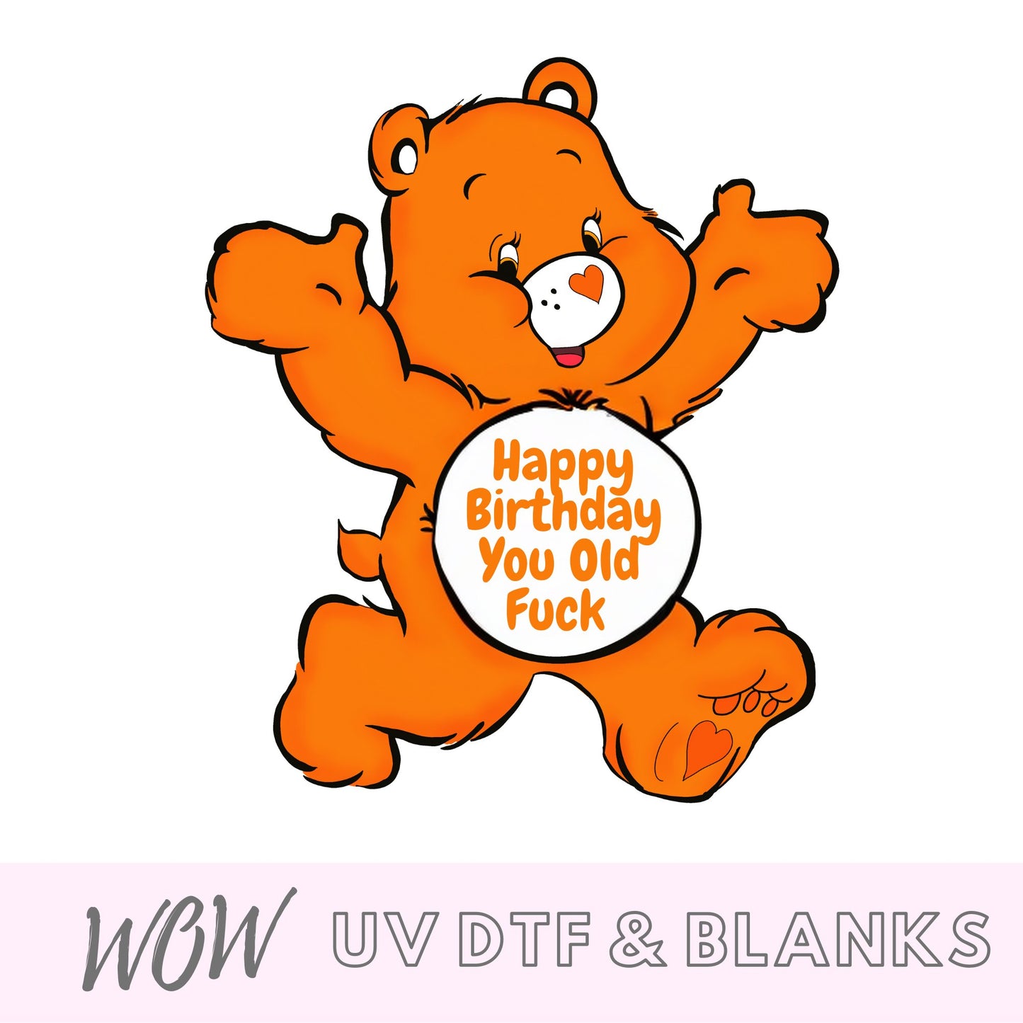 SWEAR BEAR PROFANITY UV - DTF DECAL - Wow Wraps