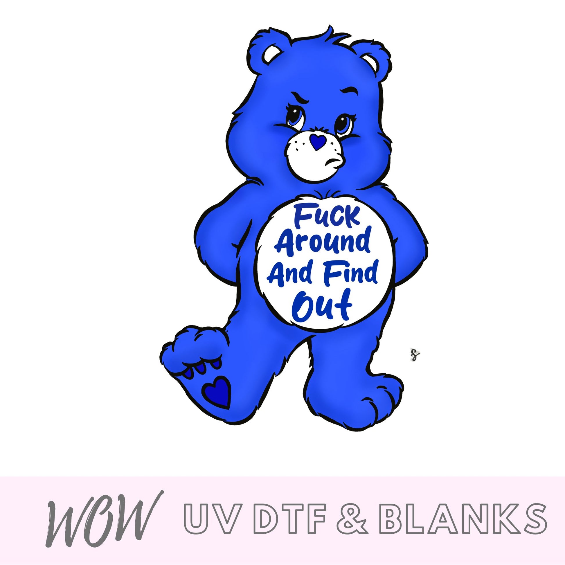 SWEAR BEAR PROFANITY UV - DTF DECAL - Wow Wraps