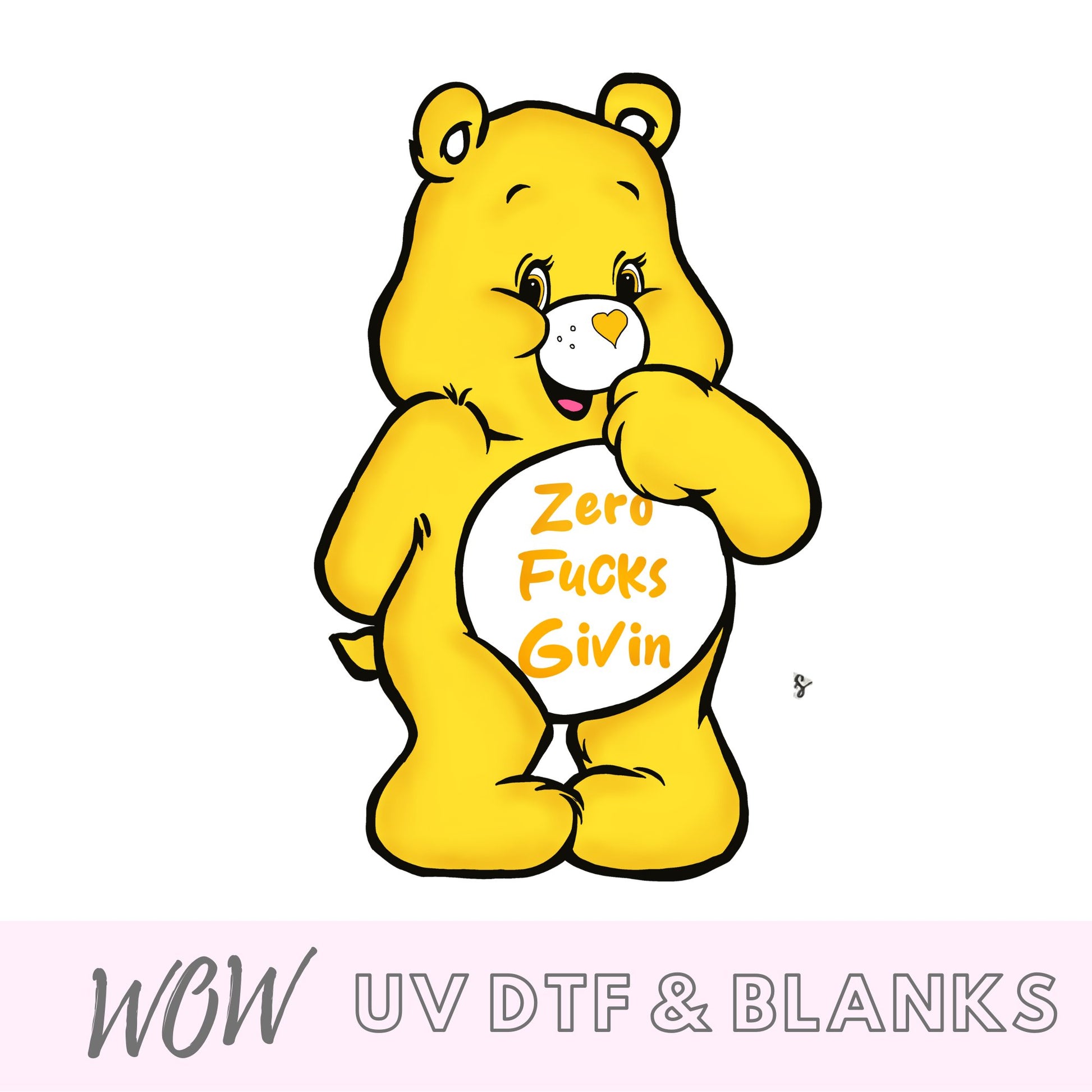 SWEAR BEAR PROFANITY UV - DTF DECAL - Wow Wraps