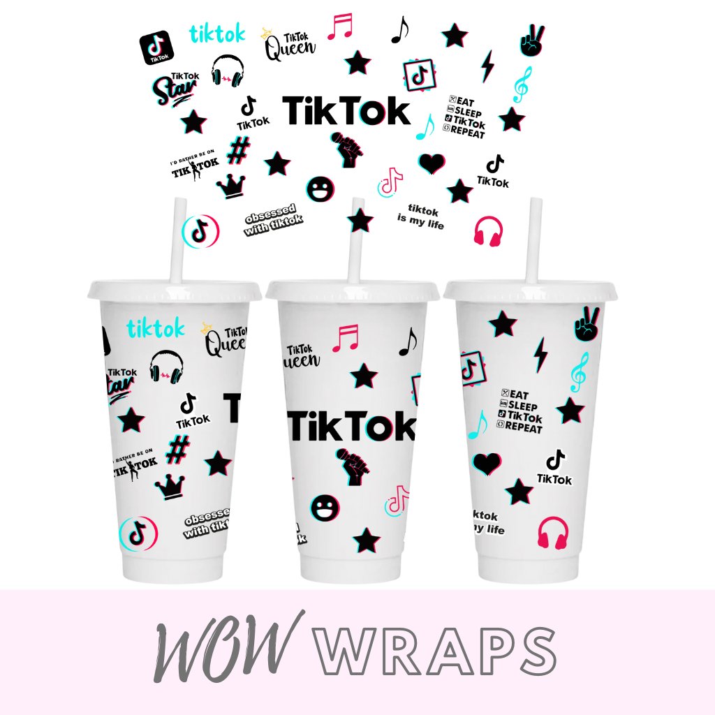 TIKTOK 24oz LIBBEY GLASS CAN WRAP - Wow Wraps