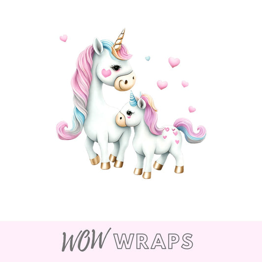 Unicorn Family Decal - Wow Wraps