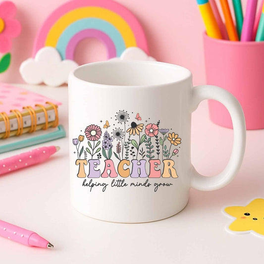 UV - DTF Teacher Decal - Helping Little Minds Grow - Wow Craft Blanks & Wraps