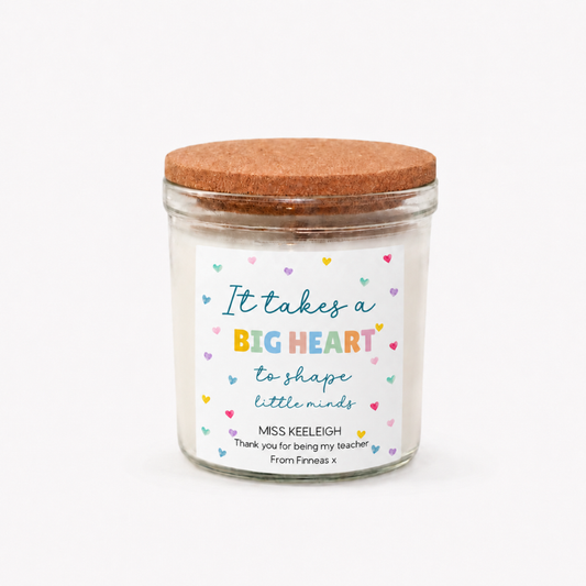 Candle Label - It Takes A Big Heart