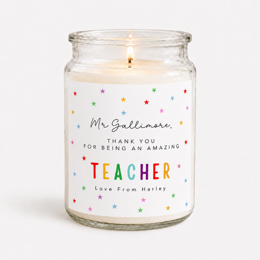 Amazing Teacher Candle Label (2 Size Options)