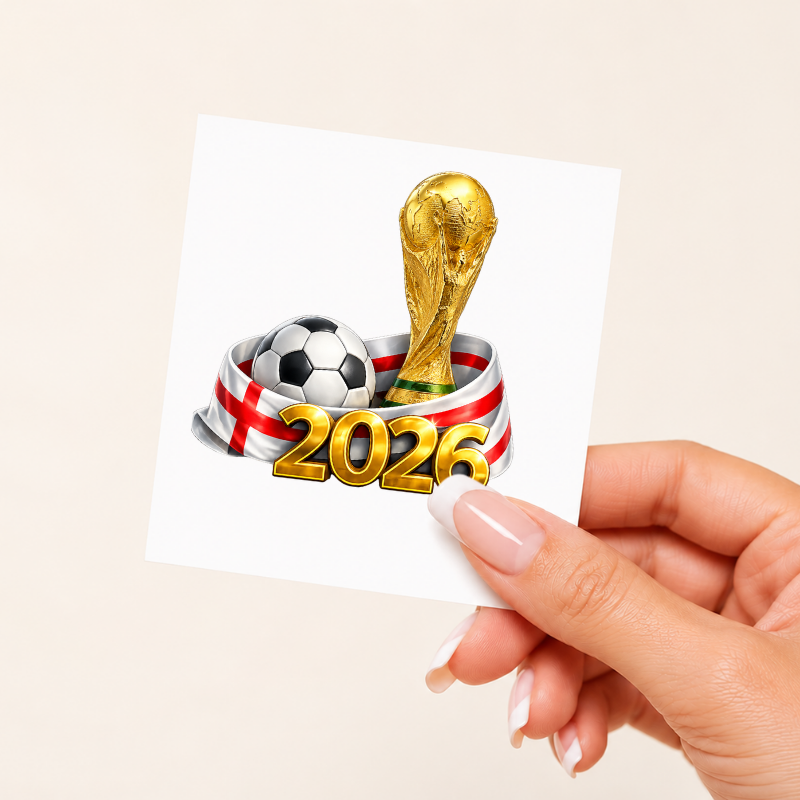 gold world cup football trophy 2026 uv-dtf decal