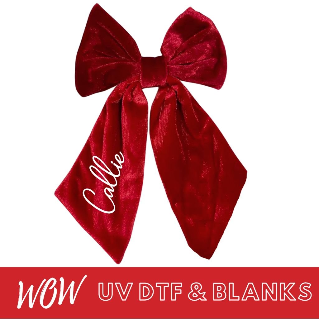 XL RED VELVET HAIR BOW - Wow Wraps