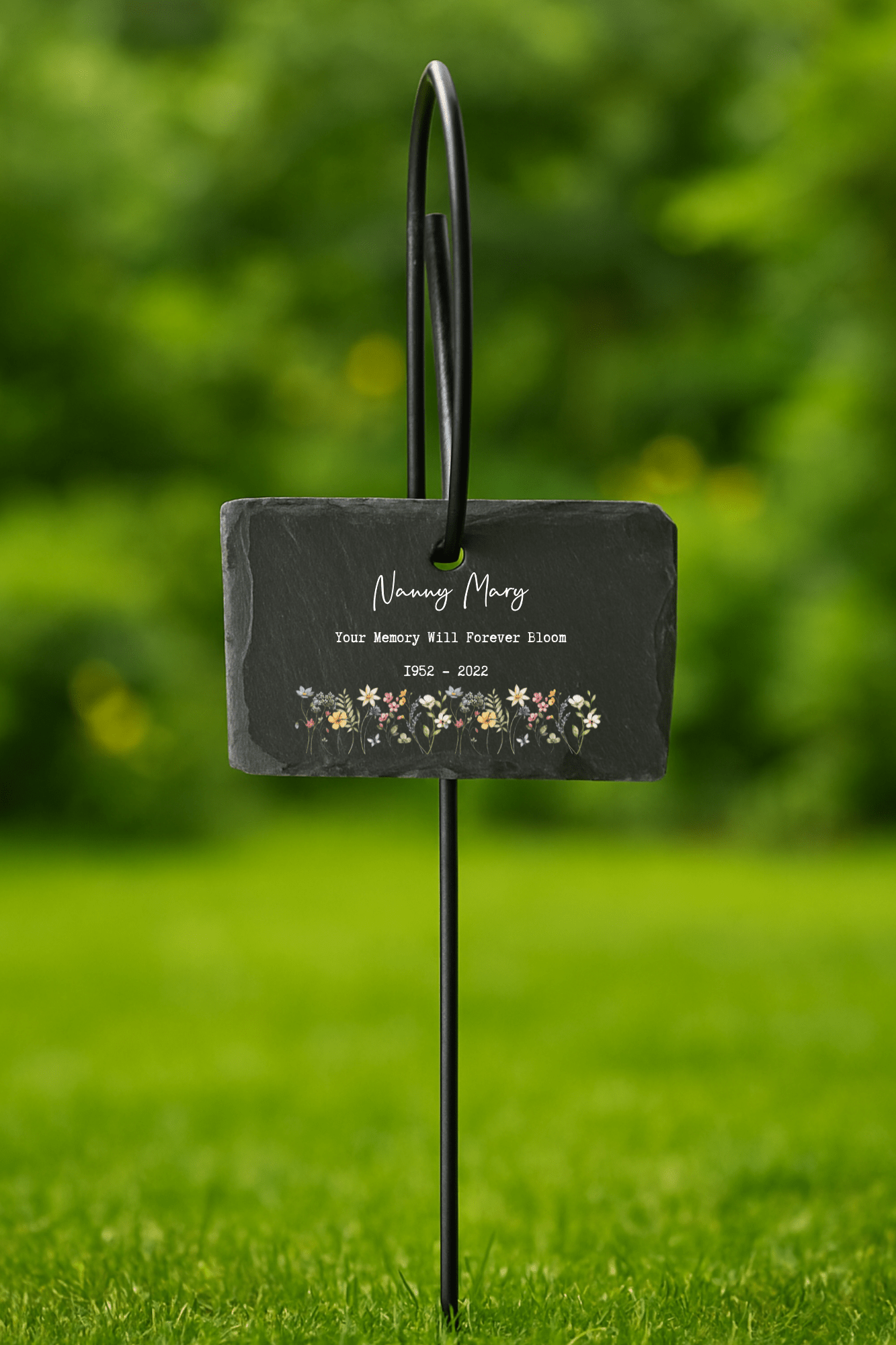 Memory Bloom Your Memory Will Forever Bloom UV-DTF for Memorial Slate Stake – Wow ...